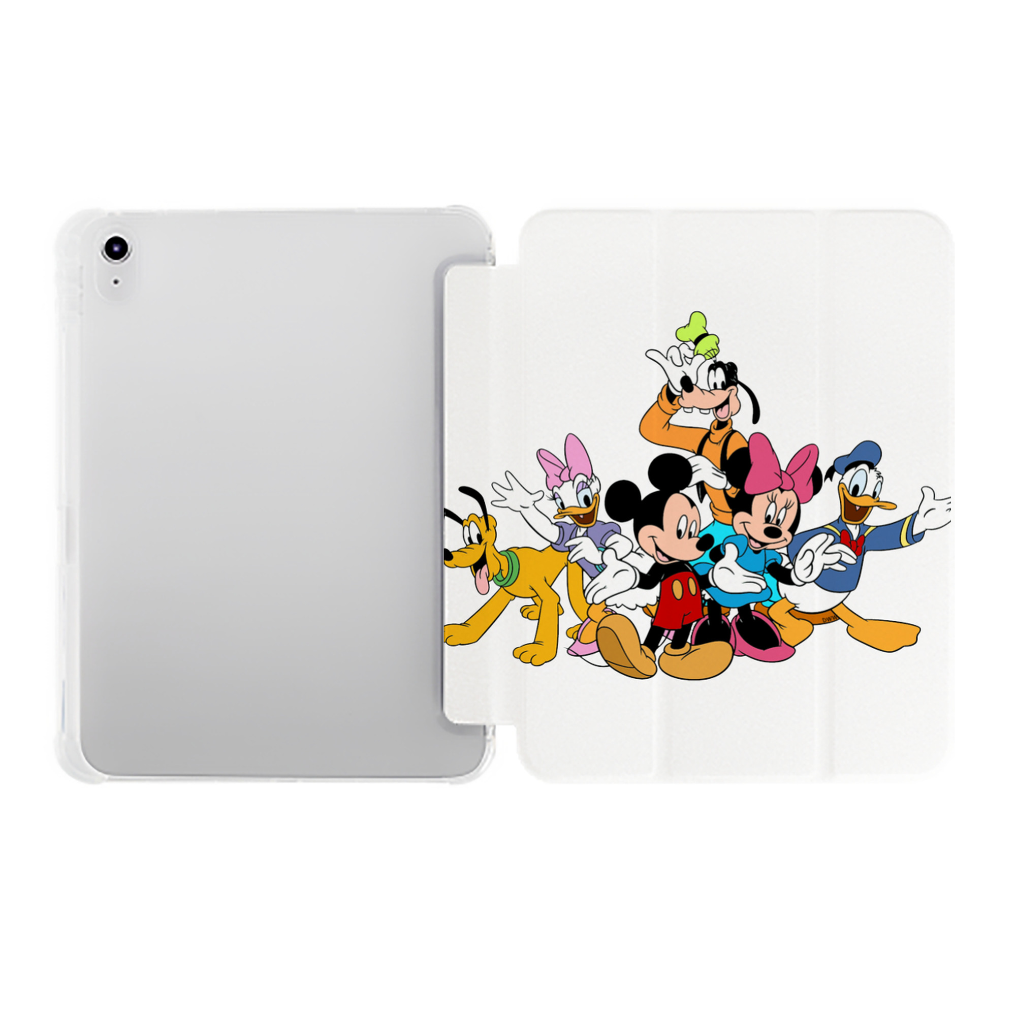 （画像用） ミッキーマウス Mickey Mouse IPad ケース ペン収納付き 三つ折りスタンド PUレザー×シリコン 対応機種9.5/10.5/10.9インチ